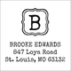 Brooke Initial Square Address Labels Image 2 of 2